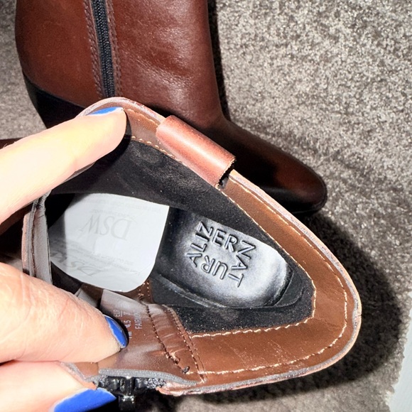 DSW Rich Brown Leather Ankle Boots - Picture 7 of 7